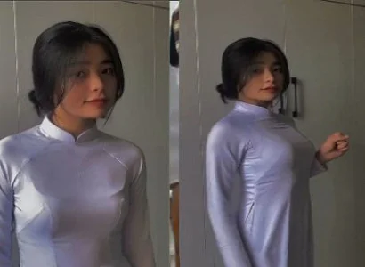 Em nữ sinh áo dài mông tròn phê cả người